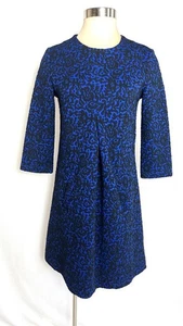 Vestido TYLER BOE Talla S Texturizado Azul Negro Manga 3/4 Tejido con Bolsillos S - Imagen 1 de 4
