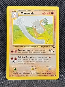Marowak 39/64 Jungle Set Uncommon 1999 Pokémon Game Card WOTC Light Play/NM - Picture 1 of 2