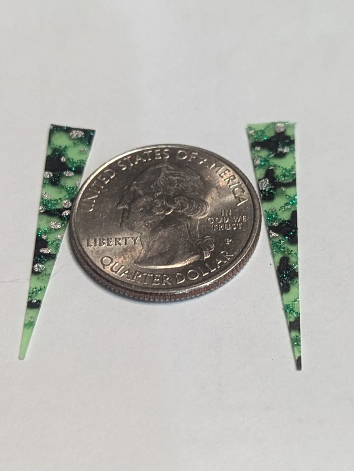 Green Tiger 1.5" Silicone Crappie Jig Wedge Tails 25