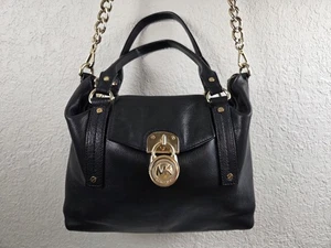 Michael Kors Hobo Bag weiches schwarzes Leder Goldrand - Bild 1 von 15