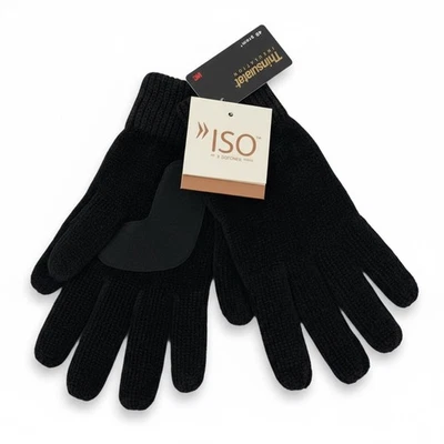 ISO by Isotoner Women Black Thinsulate Ultra Insulation 3M Gloves 40 Grams NEW - Image 1 of 4