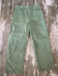 BDG URBAN Outfitters grün blau Eisenbahn gestreift Denim Jeans Hose Größe 31 - Bild 1 von 3