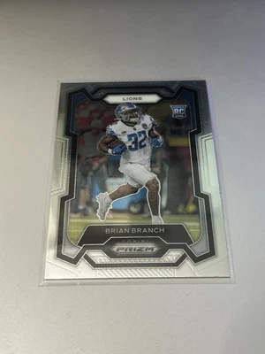2023 Prizm Rookie BRIAN BRANCH #328 Detroit Lions Football Rc - Image 1 of 2
