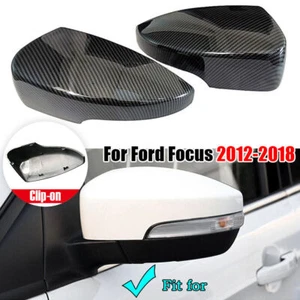 Carbon Fiber Rearview Side Mirror Cover Cap Replace For Focus MK3 US 2012-2018 - Bild 1 von 13