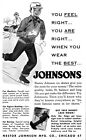 1950&#39;s Nester Johnson Ice Scates For Hockey Skating Vintage Original Print Ad