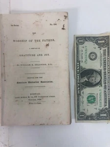 Antique 1838 "Worship of the Father" by William E. Channing BOSTON: James Munroe - Picture 1 of 3