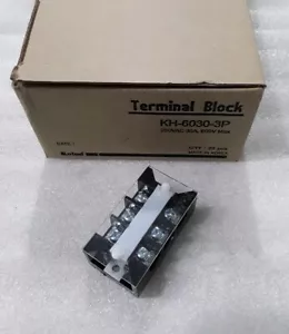 KH-6030-3 KOINO TERMINAL BLOCK 3P 250VAC 30AMP 600V MAX NEW - Picture 1 of 3