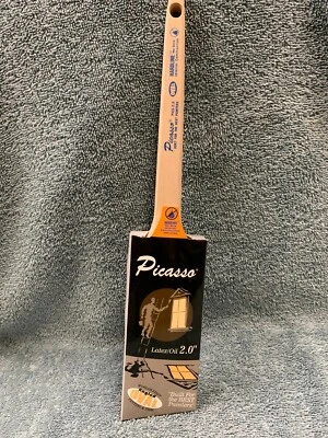 Pincel de tinta oval angular macio Picasso 2 pol. com faixa - Imagem 1 de 4