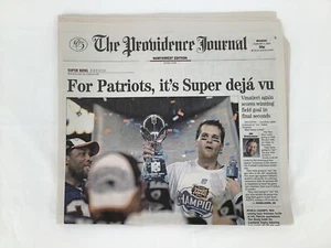 NEW ENGLAND PATRIOTS FRONT PAGE PROVIDENCE JOURNAL FEBRUARY 2,2004 SUPER BOWL - Bild 1 von 2