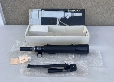 VINTAGE 1989 TASCO Telescope 15x 45x 50mm Coated Lense #20EB Black Metal Optics - Image 1 of 4
