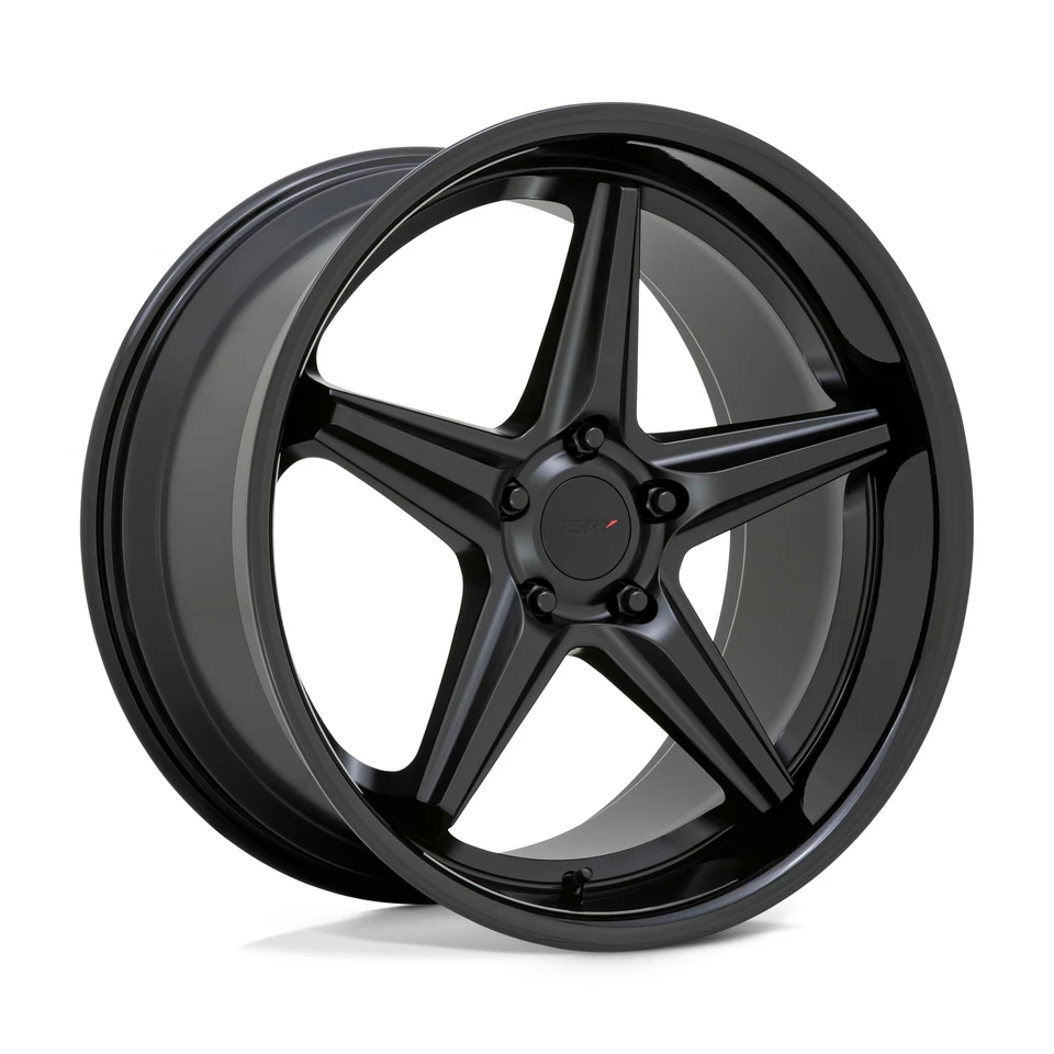TSW Launch 19x9.5 5x112 Matte Black With Gloss Black Lip Wheel 19" 40mm Rim Foto 1 de 4