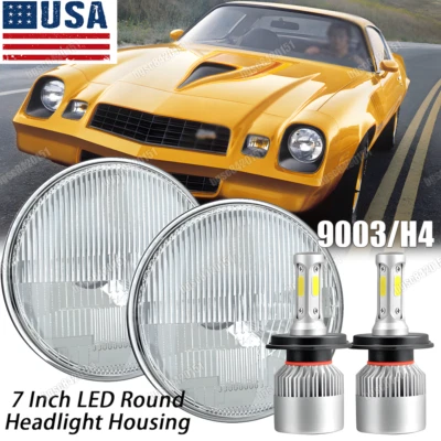 Faro LED para Chevrolet Camaro 1967-1981 luces proyector redondas de 7 pulgadas Foto 1 de 4