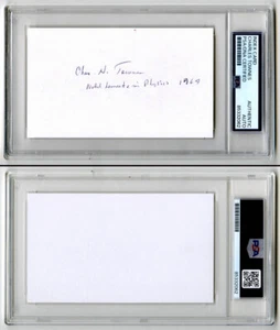 Charles Townes SIGNIERTE 3x5 Karteikarte 64 NOBELPREIS Physik PSA/DNA HANDSIGNIERT - Bild 1 von 3