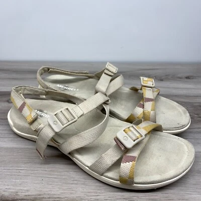 Sandalias para mujer Merrell District 3 correas web J005434 zapatos Oyster EE. UU. 8 Foto 1 de 4