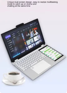 Ordinateur portable 2 écrans tactiles HD, Windows 11, Intel 11e génération, N100 - Photo 1/7
