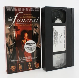 The Funeral Screener VHS 1997 Walken Penn Del Toro Rosselini Sciorra Gallo Mob - Photo 1/12