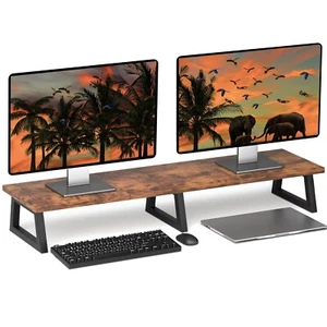 42 inch Dual Monitor Stand Riser for 2 Monitors, Large Sturdy Support 300lbs - Picture 1 of 7