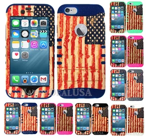 For Apple iPhone 6/6S KoolKase Hybrid Silicone Cover Case - American Flag - Picture 1 of 8