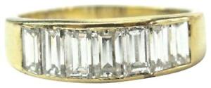18Kt Natural Baguette Diamond 7-Stone Yellow Gold Ring 2.00Ct