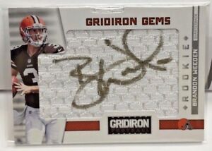 Brandon Weeden 2012 Panini Gridiron Pull-Out Jersey RC Gold Autograph Auto #/199
