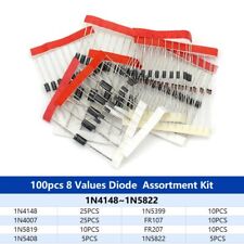 Rectifier Diode Kit 100pcs 8 values 1N4148 1N4007 1N5819 1N5399 1N5408 1N5822