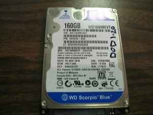 WD1600BEVT-22A23T0, DCM HETTJAB, Western Digital 160 GB SATA 2,5 disco rigido - Foto 1 di 4