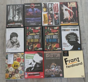 Lot x 12 Music DVDs inc Joe Strummer Led Zeppelin Pink Floyd U2 Guns n' Roses - Imagen 1 de 10