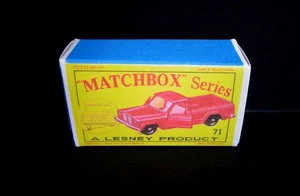 Matchbox Lesney 71b Jeep Gladiator Pickup - Reproduction Box (Box only) - Picture 1 of 4