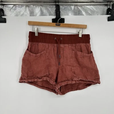 Athleta Red Cabo Linen 4” Shorts Sz 4  - Изображение 1 из 4