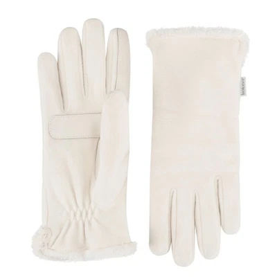 Guantes de vellón elástico para mujer con tecnología Microluxe y Smart Touch, marfil... Foto 1 de 4
