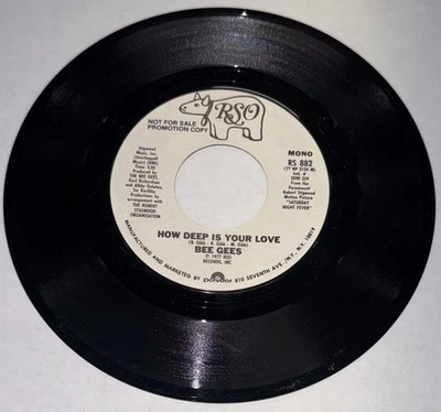 Promo! Bee Gees – How Deep Is Your Love / Mono, 45 RPM NM+ RSO 882 - Image 1 of 2