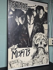 MISFITS ULTRA RARE ORIGINAL OOP VINTAGE 1980S BEWARE POSTER UK IMPORT DANZIG - Bild 1 von 14