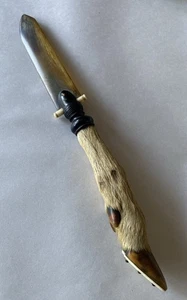 Antique Letter Opener Knife Handmade Folk Art Deer - Picture 1 of 14