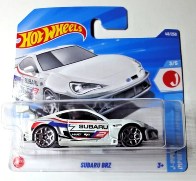 Hot Wheels - Subaru BRZ - Bianco - Short Card 1:64 - HW J-Imports 2025 - JBB55 - Immagine 1 di 3