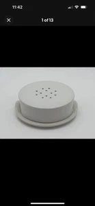 Crate And Barrel Brie Cheese Baking Dish Baker White Stoneware Ventilated Lid - Picture 1 of 4