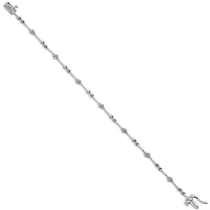 0.15 Carat Natural Round Diamond Cut Channel-set  Fancy Bracelets White Gold - Bild 1 von 6