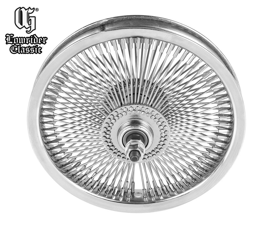 OG Original Lowrider 12" Bicicleta Acero RUEDA DELANTERA 144 Radios 14g Cromado Foto 1 de 1