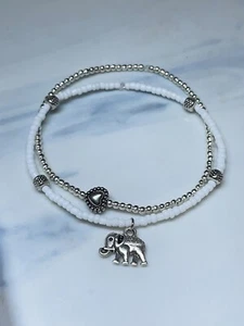 Versilbertes Elefantenarmband Stapel - Bild 1 von 1