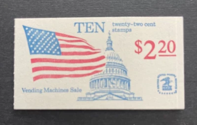 mystamps  US Booklet BK145, complete booklet, 1985, 10 each stamps at 22 cents - Image 1 of 2