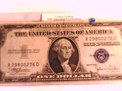 U S 1935 C Silver Certificate $1.00 Dollar uncirculated - Image 1 of 4