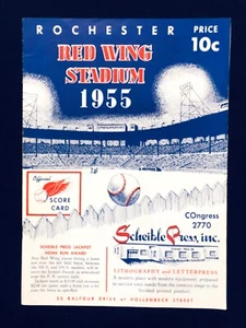 1955 ROCHESTER RED WING SCORECARD, UNUSED AND MINT CONDITION - Picture 1 of 3