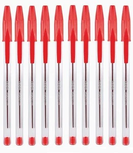 1000 X QUALITY RED Medium Tip BALLPOINT PENS STATIONARY SCHOOL OFFICE USE - Picture 1 of 3