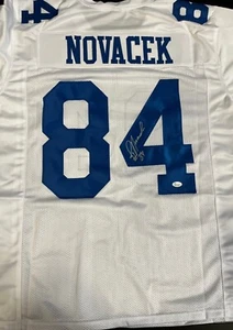 Jay Novacek #84 Dallas Cowboys Autographed White Size XL Jersey JSA COA - Picture 1 of 7