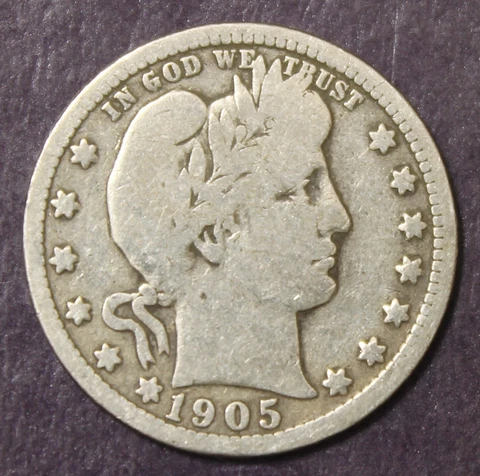 1905 Barber Quarter VG......................Lot 165 Cover