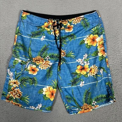 Pantalones Cortos de Natación O'Neill Board Para Hombres 34 Azul Floral Calaveras 10" Entrepierna Surf Foto 1 de 4