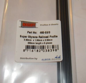 MAQUETT 460-53/3 Super Styrene railway track profile (5) GREY OO GAUGE? - Picture 1 of 1
