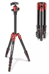 Manfrotto Travel Tripod Element MKELES5RD-BH Small Red Aluminum compact NEW - Picture 1 of 1