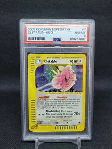 2002 Clefable 7/165 Expedition Holo Rare PSA 8 Pokemon TCG - Picture 1 of 2