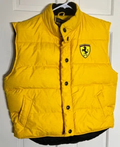 Ferrari Quilted Puffer Vest Full Zip/Snaps Nylon Water Resistant Monte Carlo - Picture 1 of 13