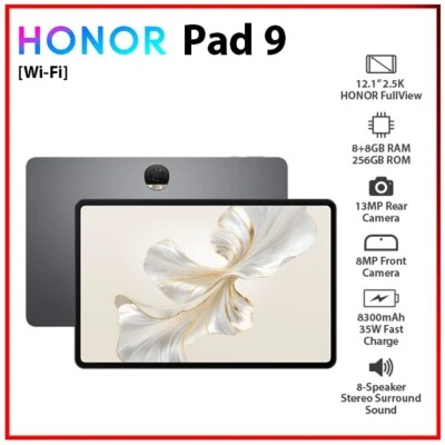 (Wi-Fi) HONOR Pad 9 8+8GB+256GB GREY Bluetooth Octa Core Android PC Tablet - Image 1 of 4